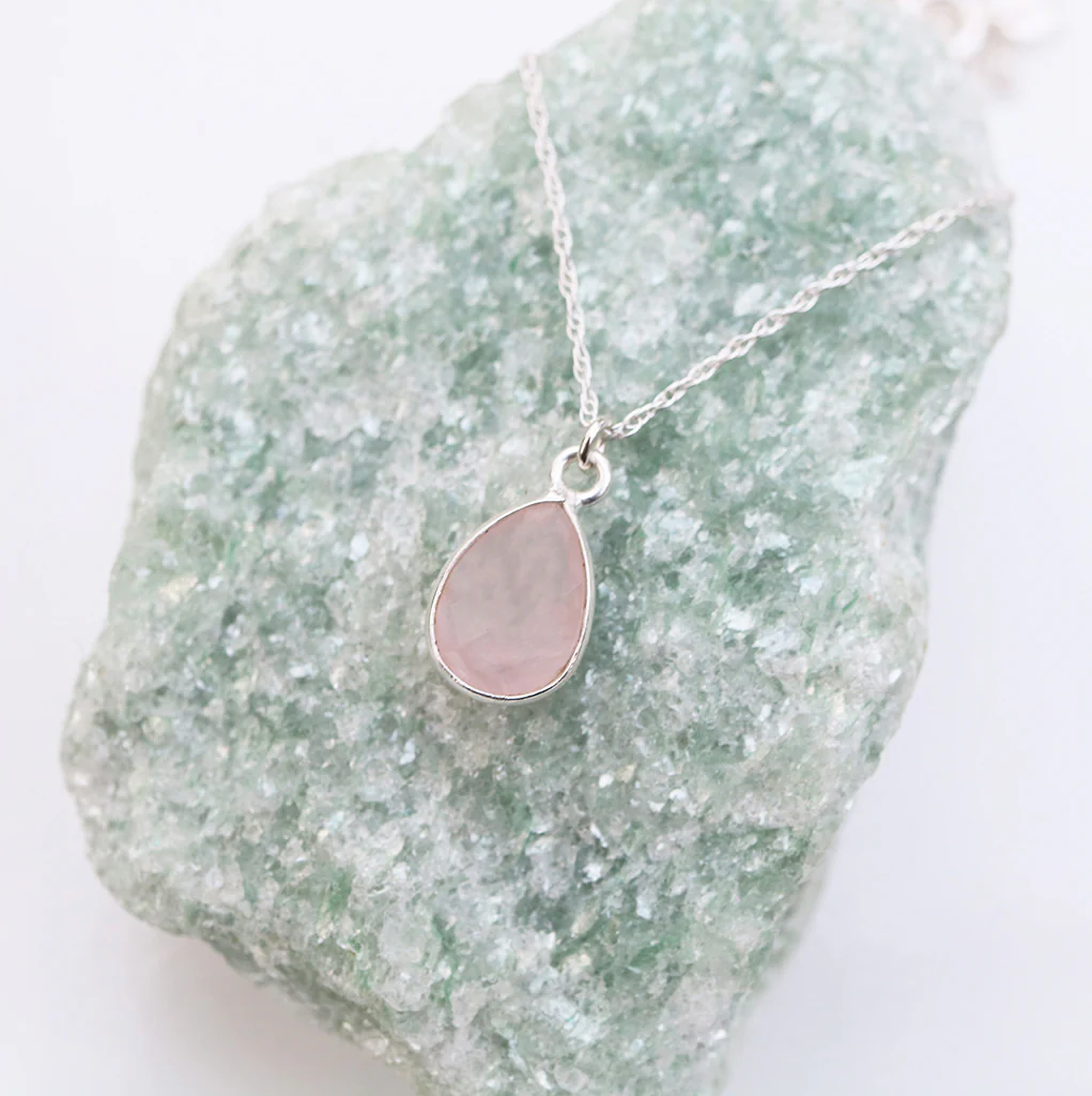 Rose Quartz Silver Necklace | Lisa Maxwell