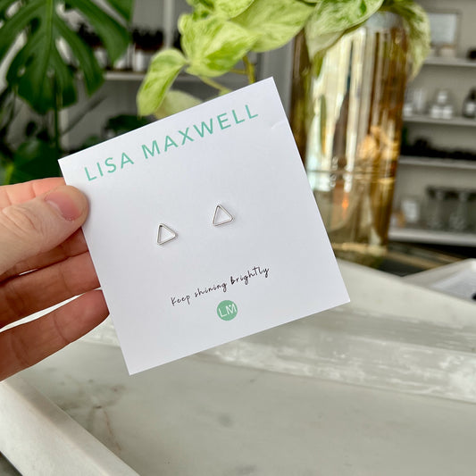 Prism Triangle Silver Earrings | Lisa Maxwell