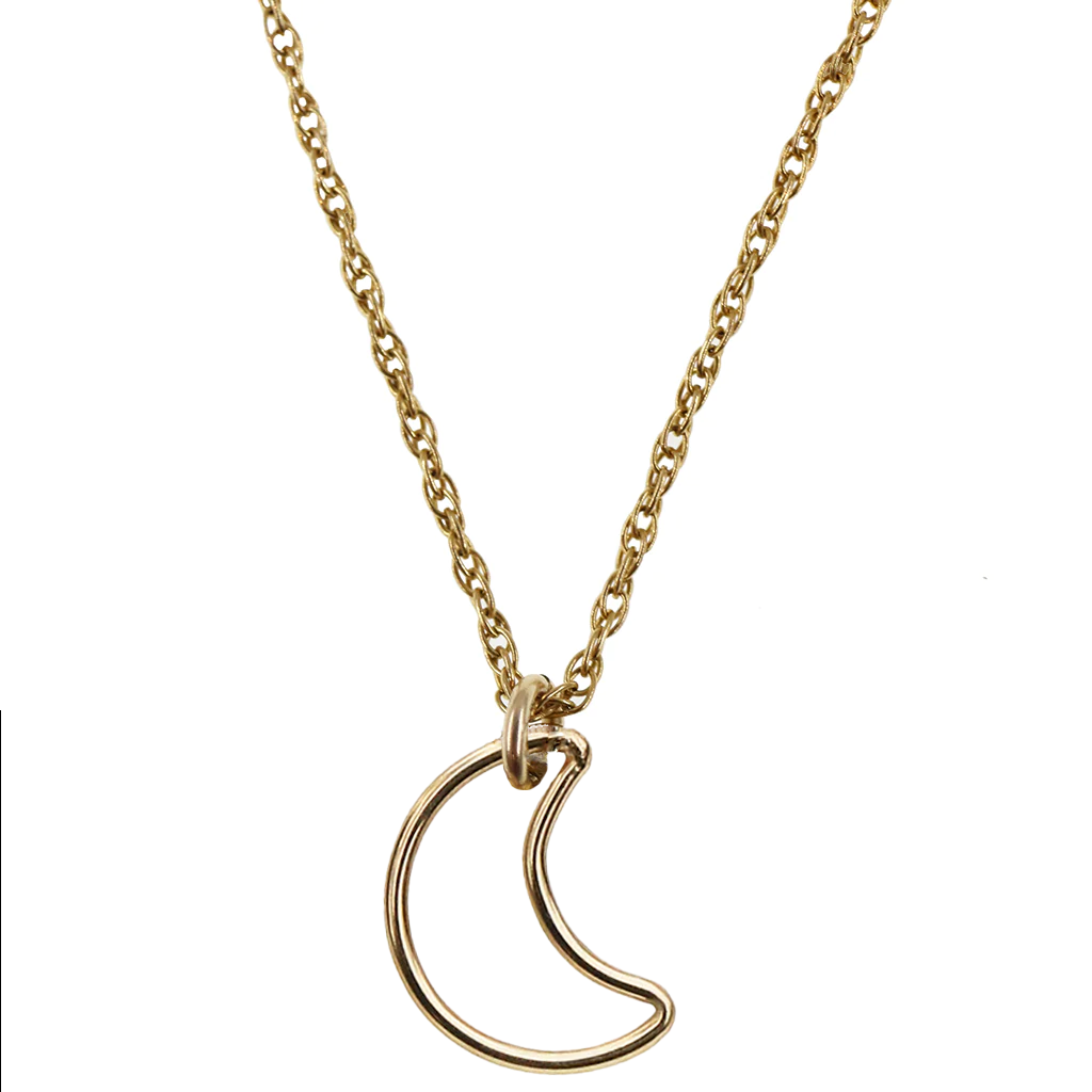 Crescent Moon Gold Necklace | Lisa Maxwell