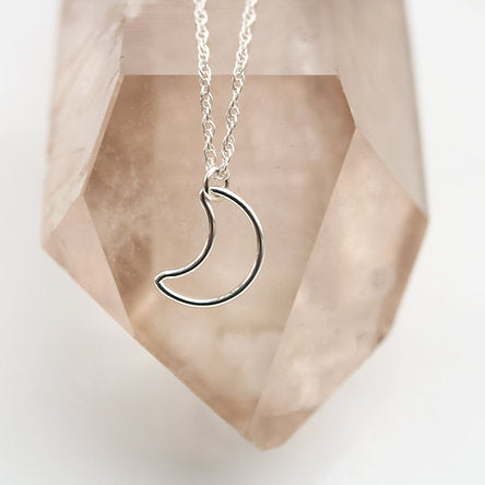 Crescent Moon Silver Necklace | Lisa Maxwell