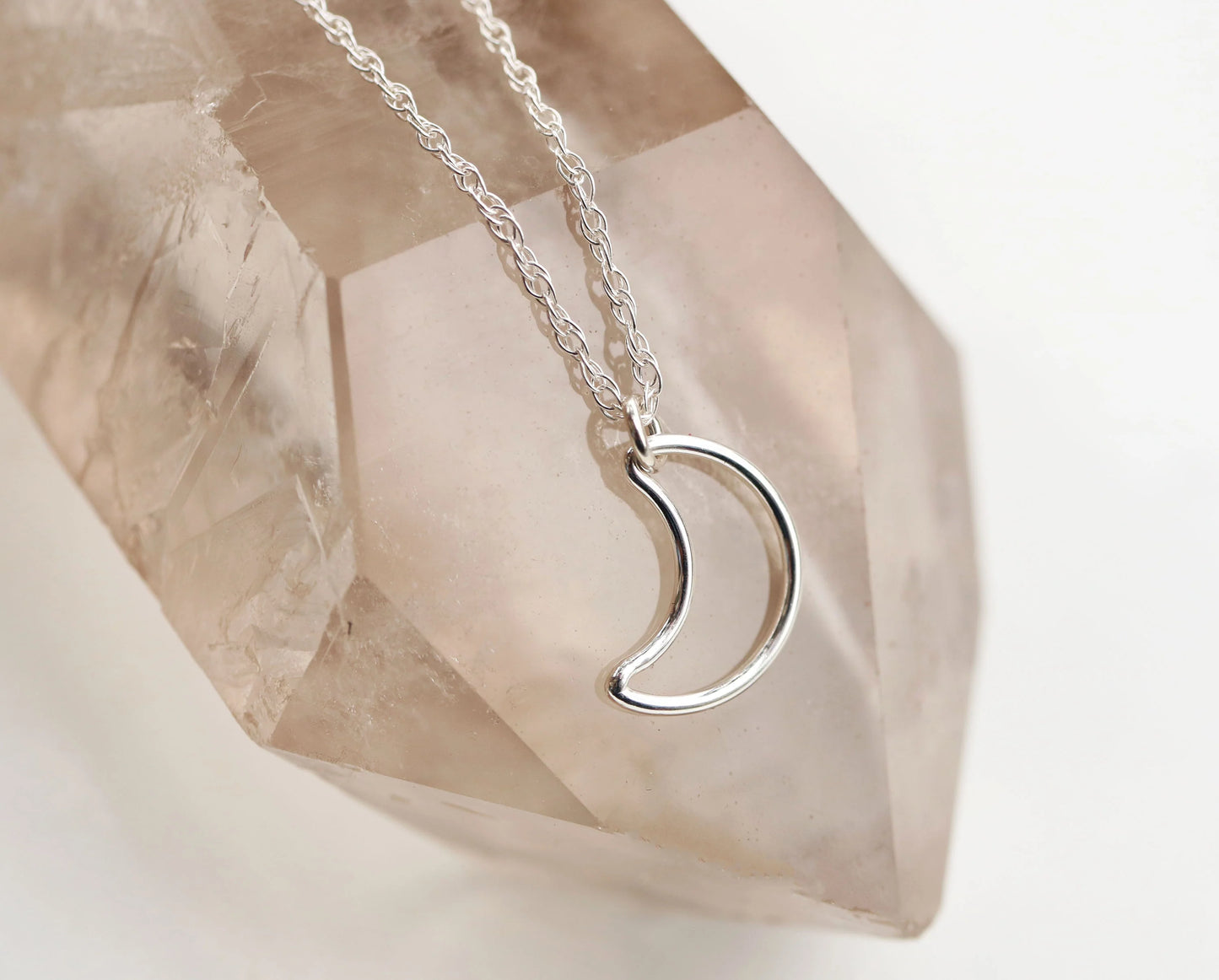 Crescent Moon Silver Necklace | Lisa Maxwell