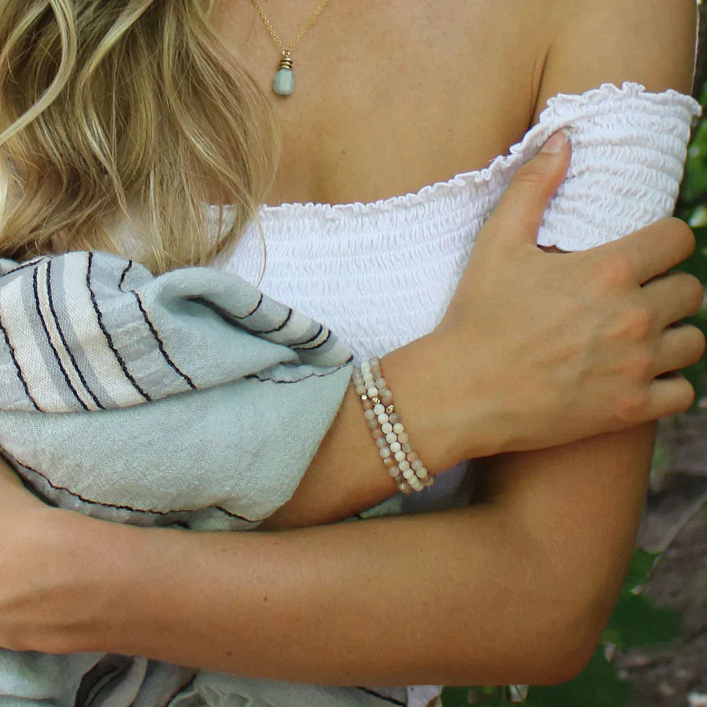 Rose Quartz Dainty Gemstone Bracelet | Lisa Maxwell