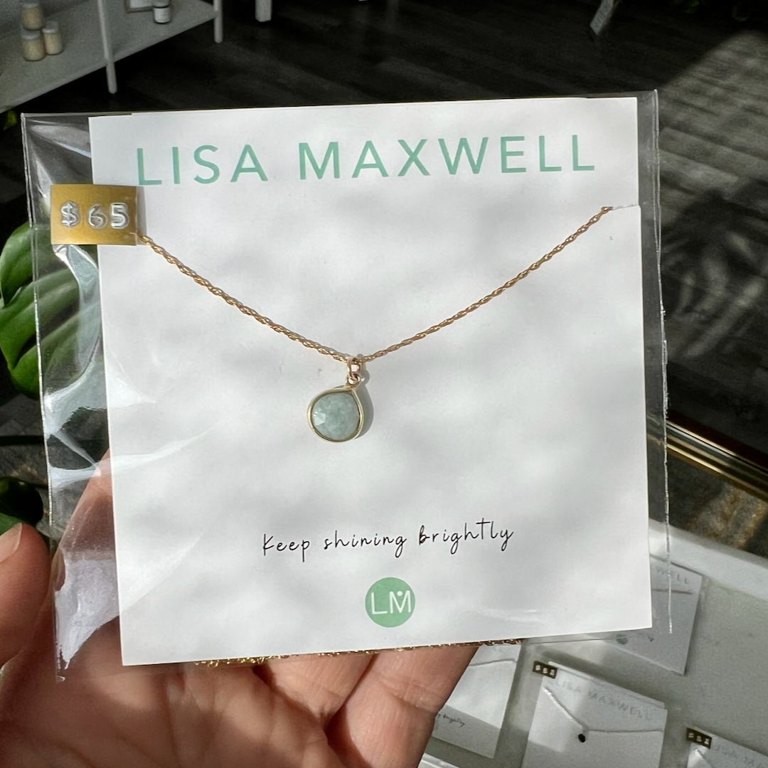 Aquamarine Gold Necklace | Lisa Maxwell