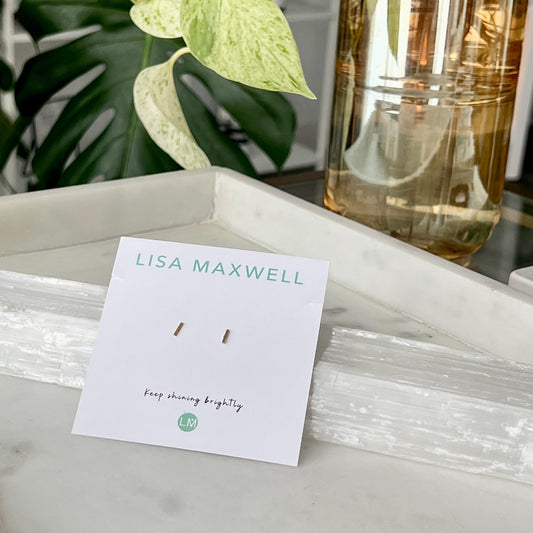 Bar Stud Gold Earrings | Lisa Maxwell