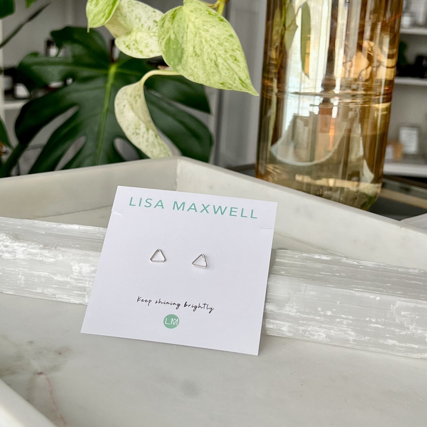 Prism Triangle Silver Earrings | Lisa Maxwell