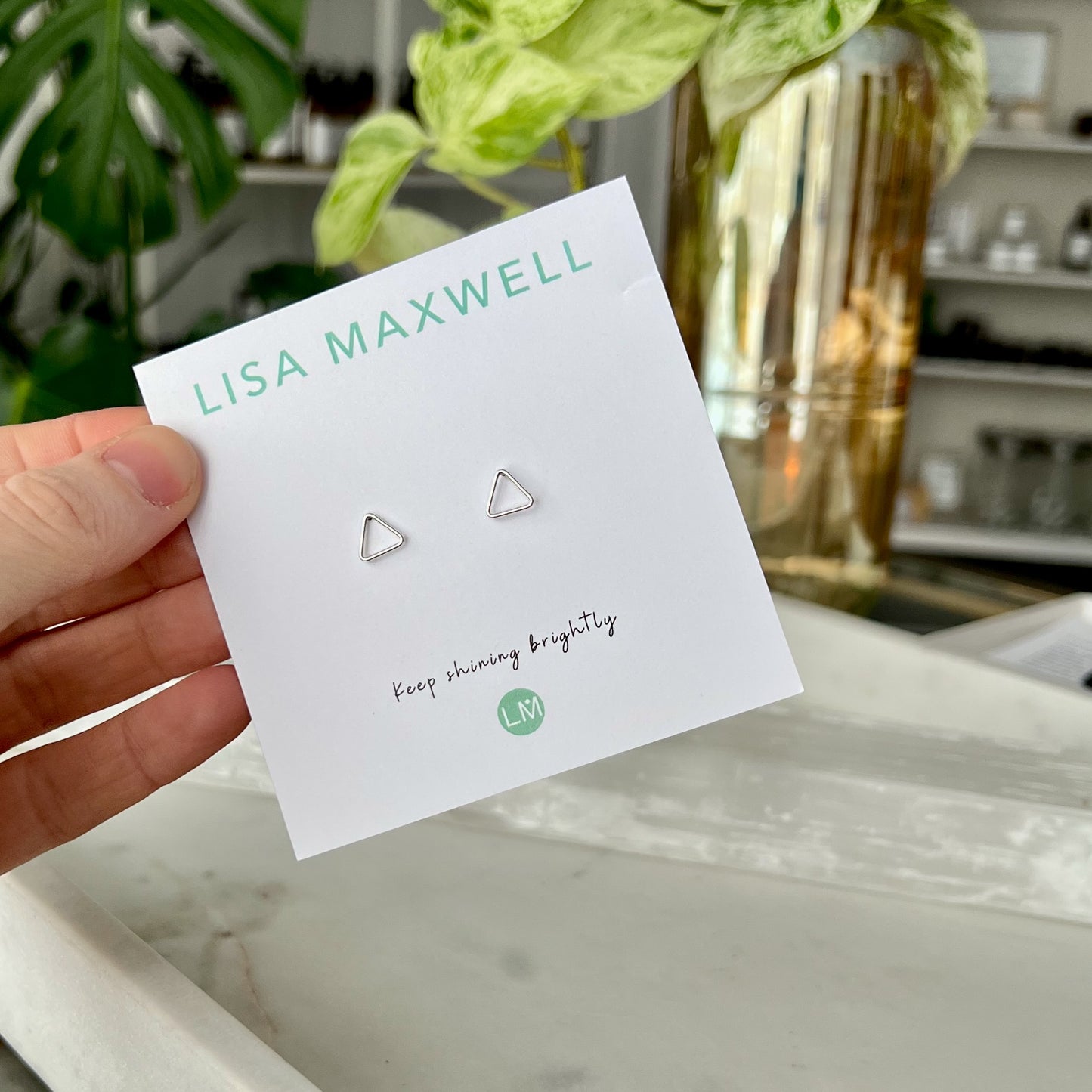 Prism Triangle Silver Earrings | Lisa Maxwell