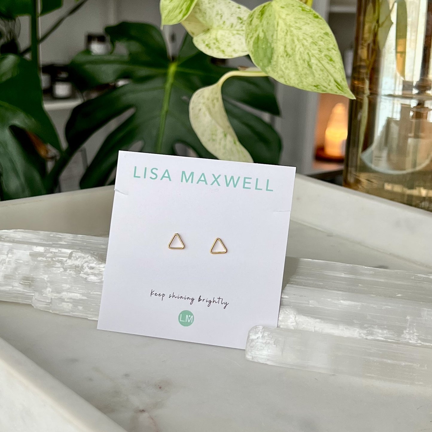 Prism Triangle Gold Earrings | Lisa Maxwell