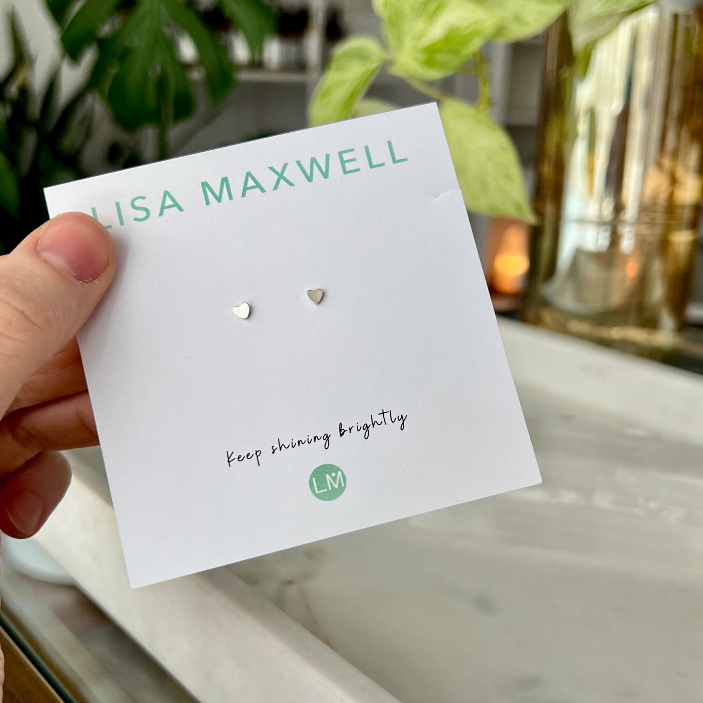 Tiny Heart Silver Earrings | Lisa Maxwell