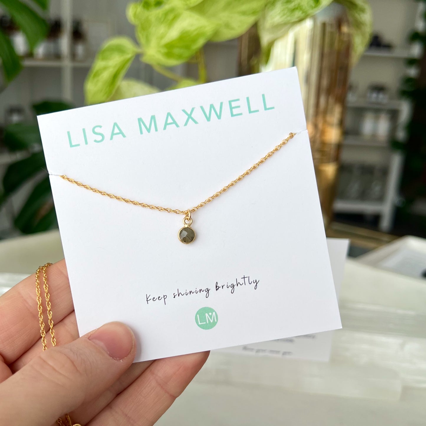 Labradorite Gold Necklace | Lisa Maxwell