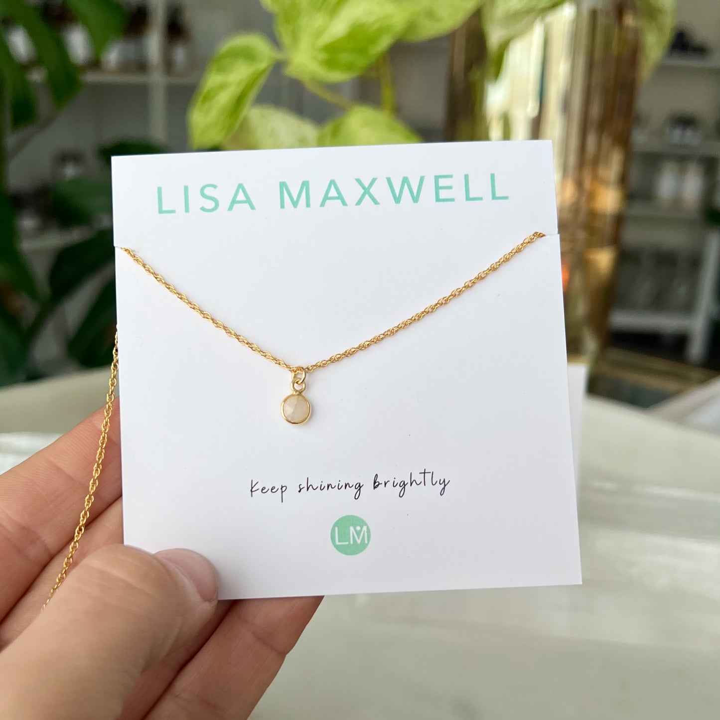 Moonstone Gold Necklace | Lisa Maxwell