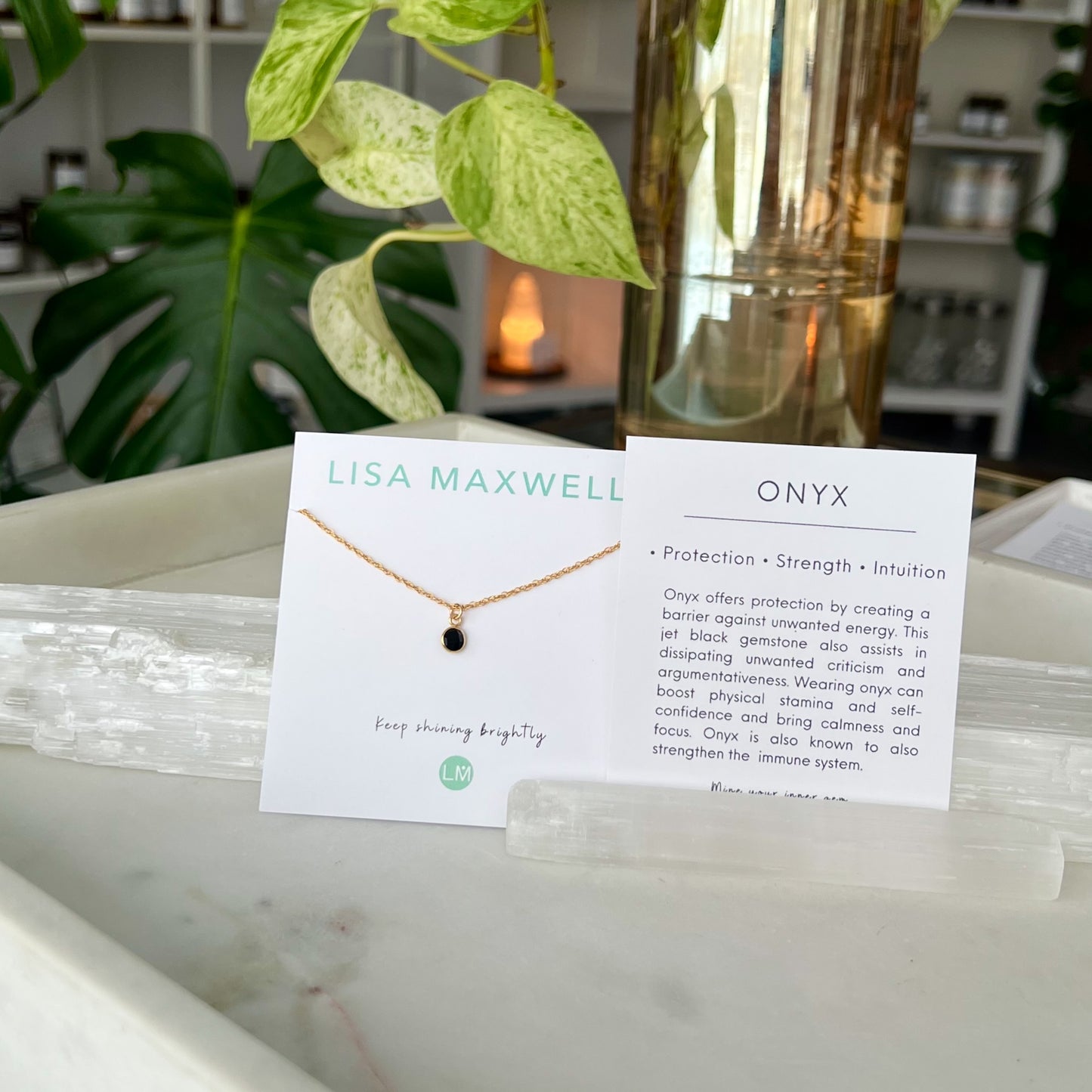 Onyx Gold Necklace | Lisa Maxwell