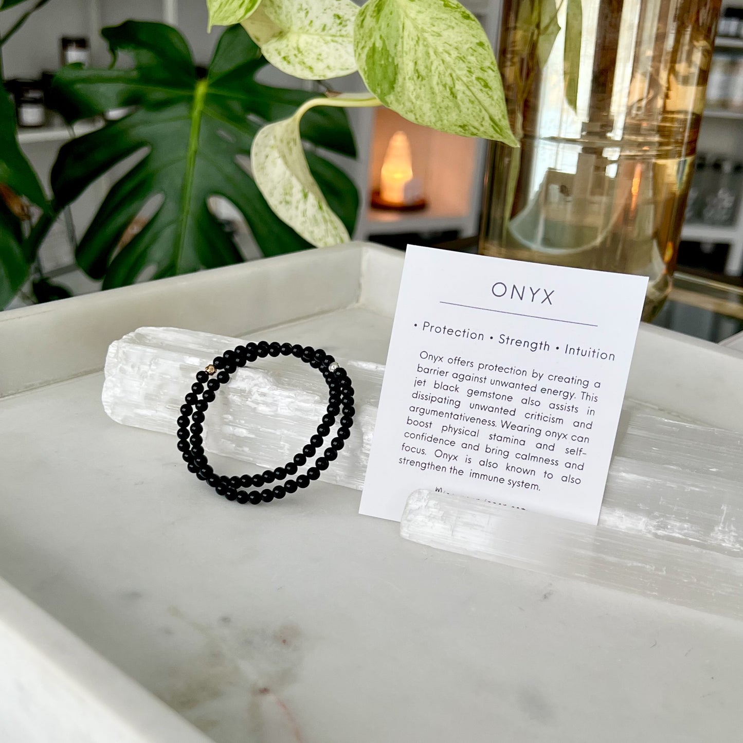 Onyx Dainty Gemstone Bracelet | Lisa Maxwell