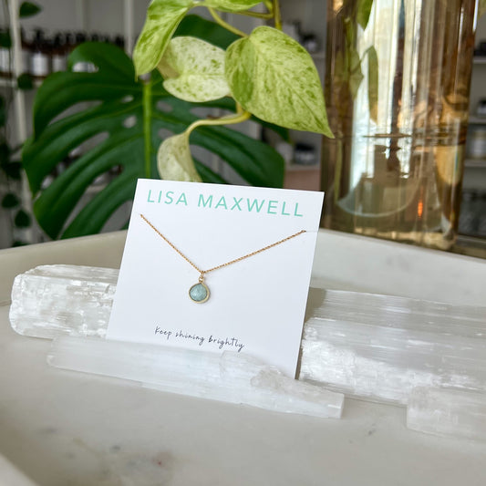 Aquamarine Gold Necklace | Lisa Maxwell