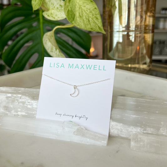 Crescent Moon Silver Necklace | Lisa Maxwell