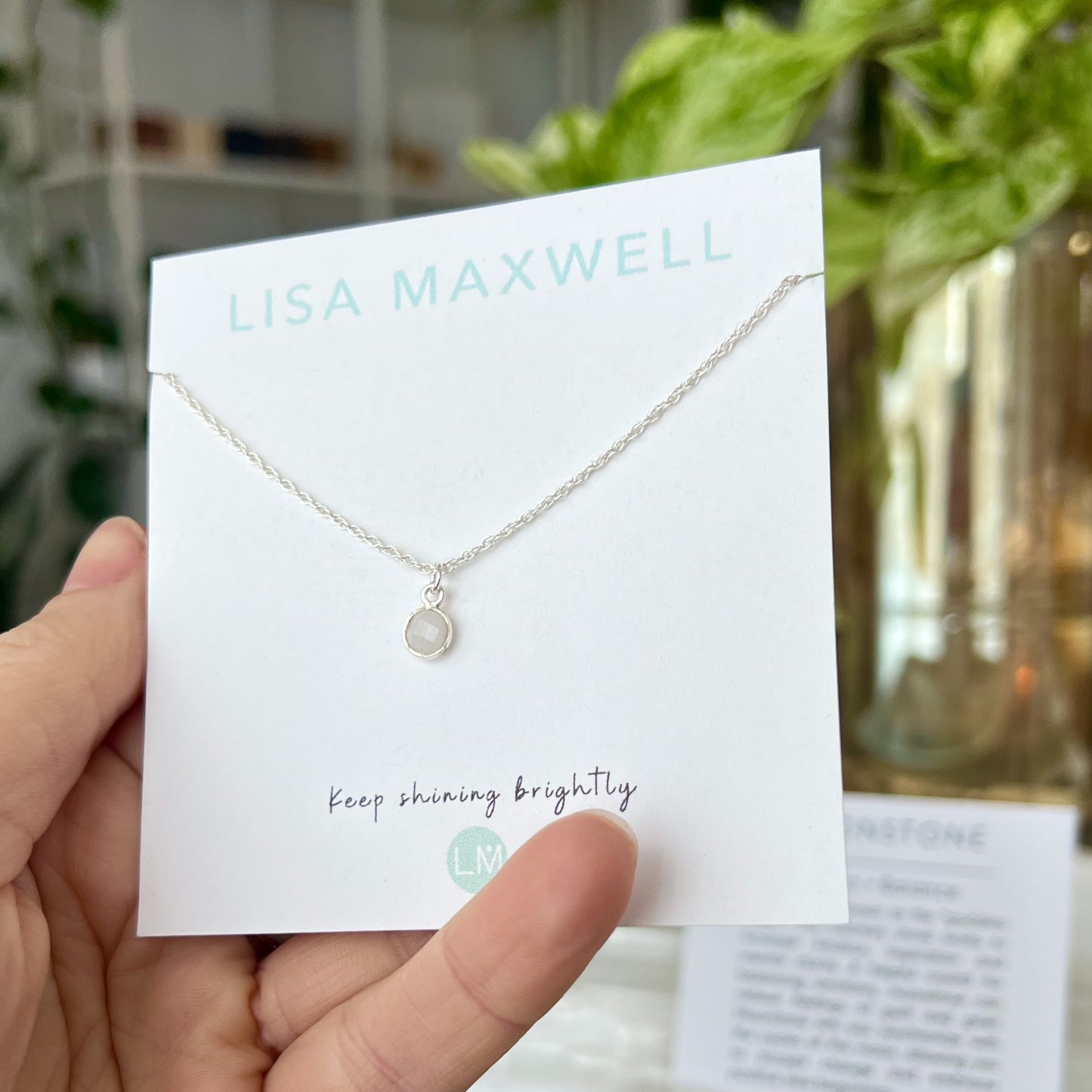 Moonstone Silver Necklace | Lisa Maxwell