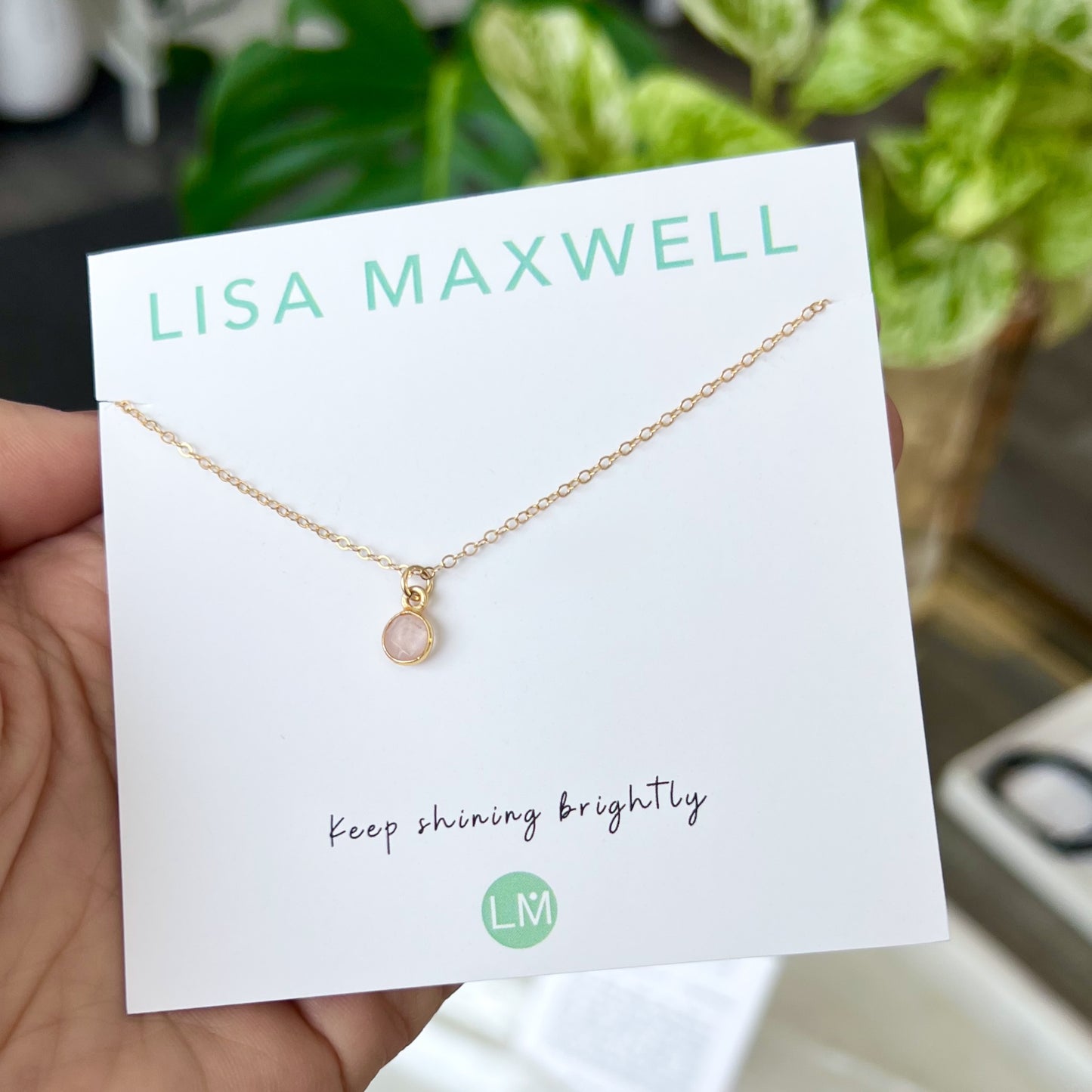 Rose Quartz Gold Necklace | Lisa Maxwell