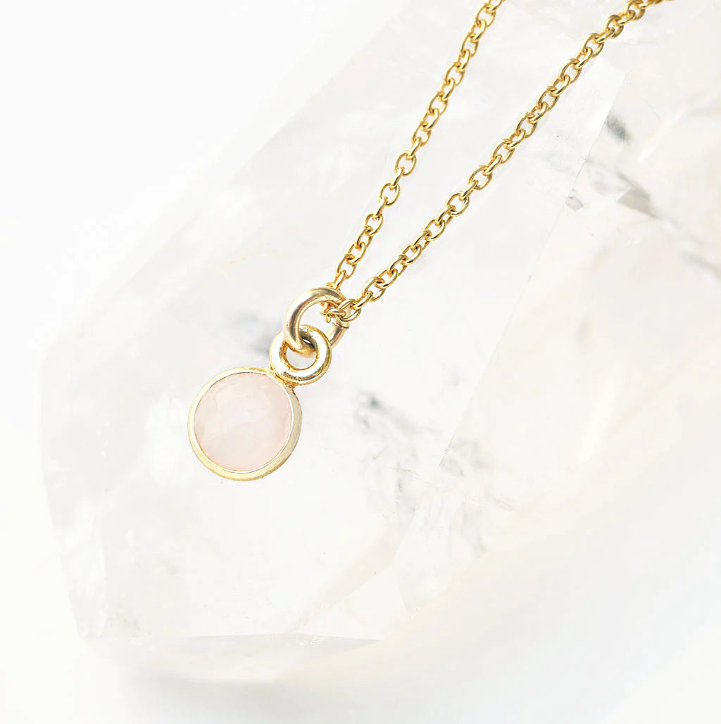 Rose Quartz Gold Necklace | Lisa Maxwell