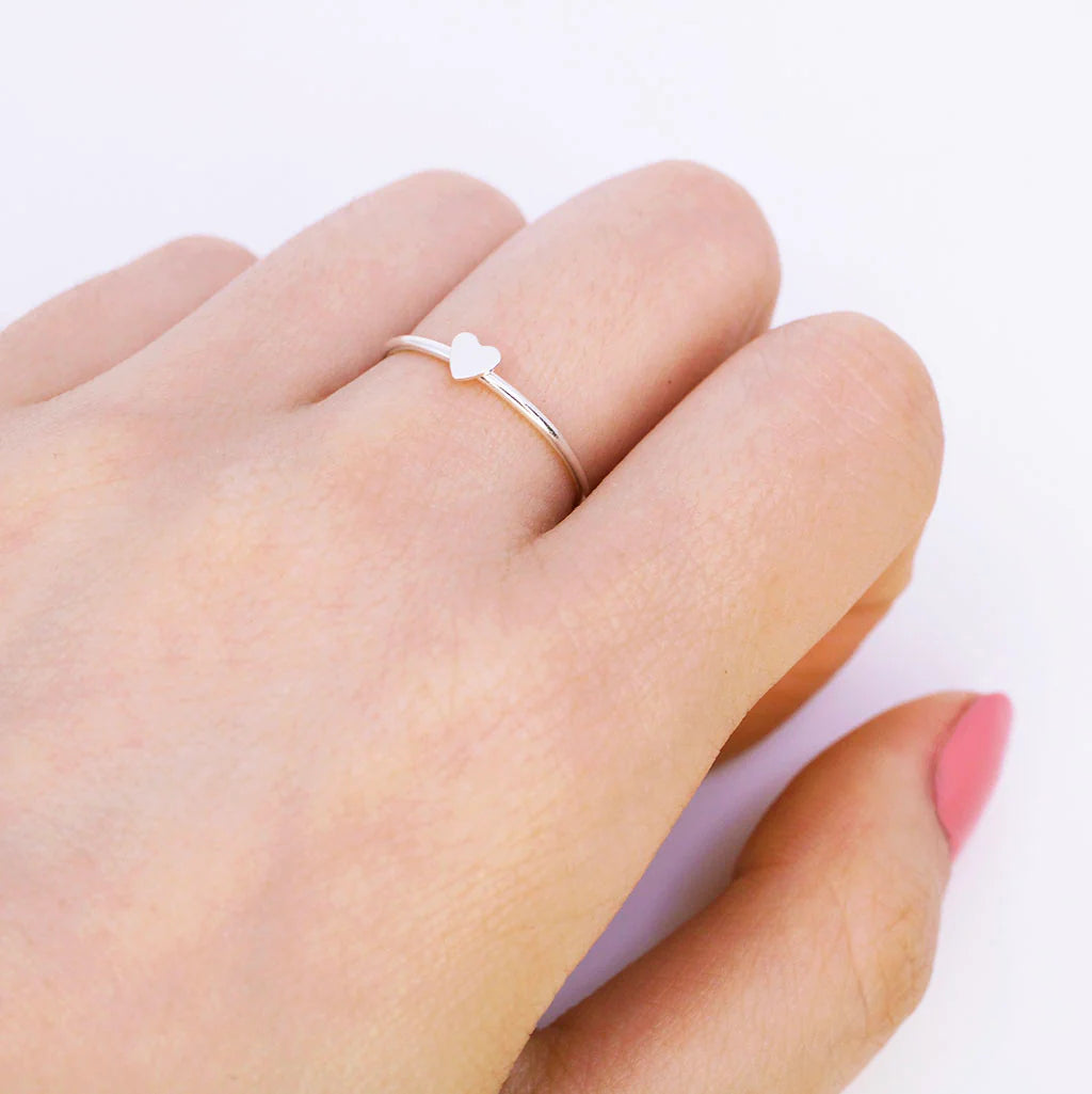 Tiny Heart Silver Ring | Lisa Maxwell